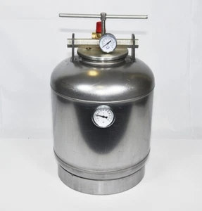 AUTOKLAV STERILISATOR Gas 26L Edelstahl Schraube AUTOCLAVE 26L STERILIZER - Bild 1 von 12