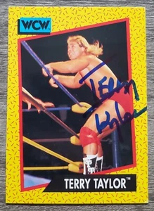 Terry Taylor Signed 1991 WCW Card #74 WWE WWF Wrestling Impel LEGEND RAD - Picture 1 of 1