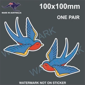 VINTAGE TATTOO SWALLOW STICKERS RETRO OLD SCHOOL - Picture 1 of 1
