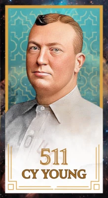 Cy Young Original Custom Design ACEO Tobacco Size Art Card - Image 1 of 2