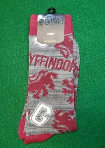 Harry Potter Gryffindor grau Crew-Herrensocken 10-13 neu mit Etikett - Bild 1 von 2
