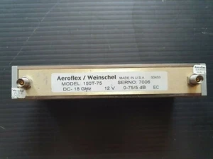 Weinschel 150T-75 RF Dämpfer 75 dB/5 dB Stufen, DC-18 GHz, 1 W, 3,5 mm (F)-3,5 mm (F) - Bild 1 von 5