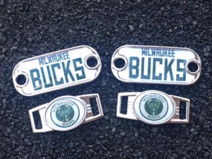 2 ~ Milwaukee Bucks NBA Paracord Charms Oval oder Mini Hundemarke Schnürsenkel Charms - Bild 1 von 8