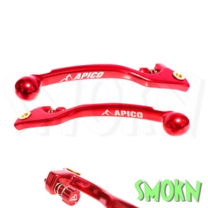 TRS Brake & Clutch Levers ONE RR Gold 125 250 300 16-25 Apico Braktec Red Elite - Picture 1 of 3