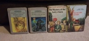 4 Nancy Drew Mystery Books by Carolyn Keene, 2 Yellow Spine - Picture 1 of 12