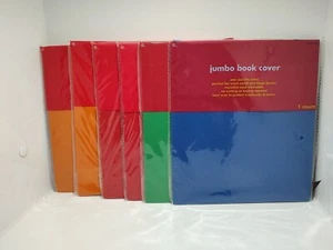 6 Various Colors Jumbo Book Covers Stretchable Fabric School Student Target 2006 - Bild 1 von 7