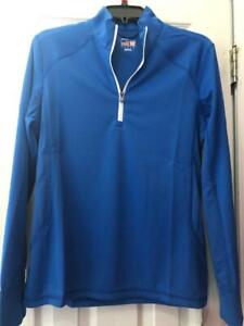 NWT Ladies PUMA Royal Blue Long Sleeve Mock Golf Shirt - sizes L XL XXL DRYCELL