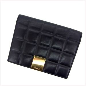 Chanel Handbook cover Black Gold Woman Authentic Used Good Condition From Japan