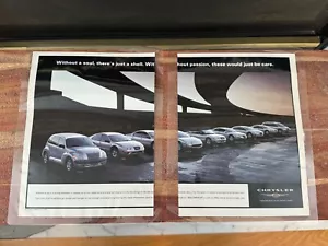 '00 Vintage Laminated Car Auto Ads 2000 Chrysler Brand Lineup - Picture 1 of 5
