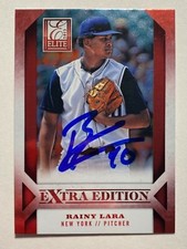 Rainy Lara Signed Panini #86 2013 Card New York Mets Auto MLB RAD