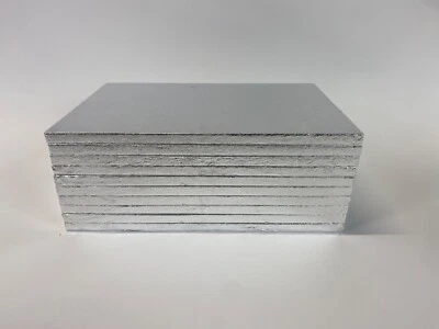 RECTANGLE Cake Board DRUM Base 12MM thick 21.7 x 33.8cm Strong Silver Finish - Image 1 of 4