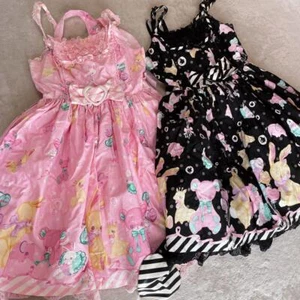 Used Angelic pretty Dress 4 Piece Set Size Free Pink Black Red - Picture 1 of 3