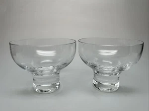 LUIGI BORMIOLI "MUSIC & LIGHT" CHOPIN 2 DESSERT GLASSES GOBLETS Thick Stem Italy - Picture 1 of 7