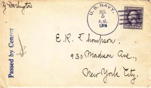 Cover: Censored, USS Oklahoma BB-37, Jul 5, 1918 (N4291) - Picture 1 of 1