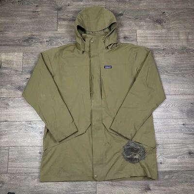 Parka Patagonia Tres 3 en 1 para hombre 2XL concha solo defectuosa verde oliva Foto 1 de 4