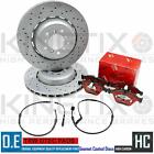 For Bmw M3 E90 Front Left Right Drilled Brake Discs Dtec Pads Wire Sensors 360Mm