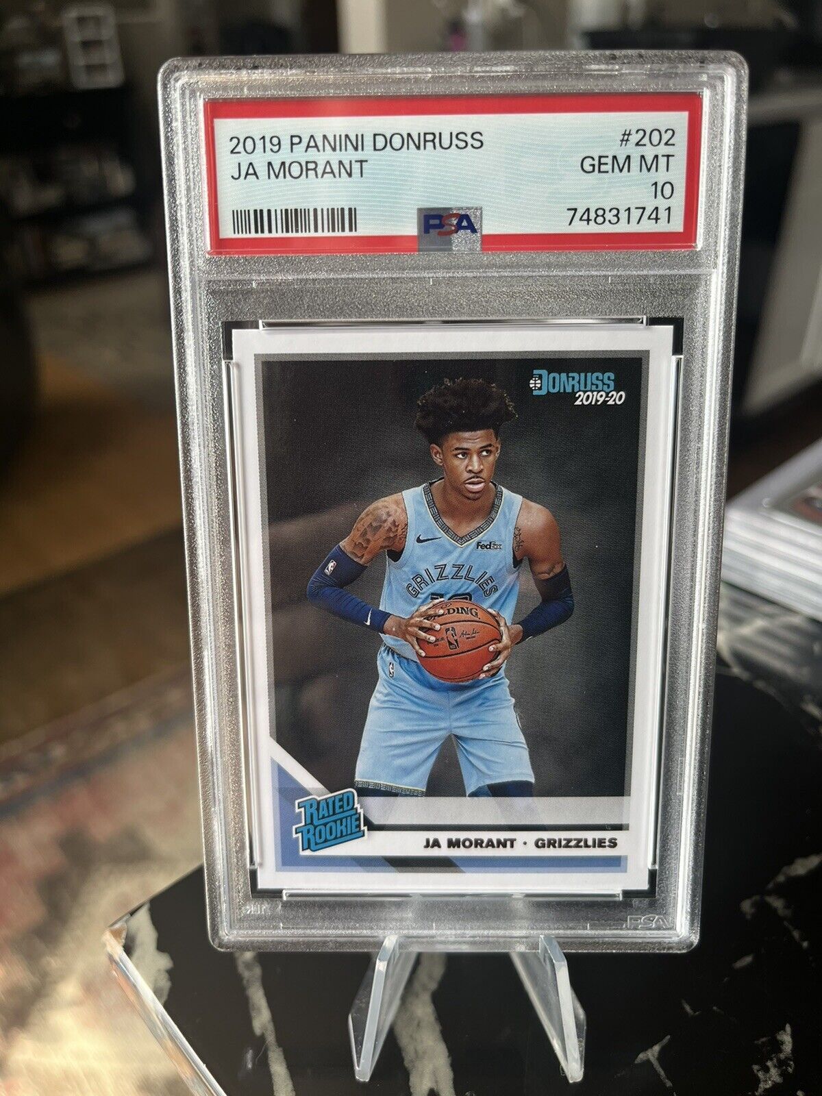 2019 Panini Donruss #202 JA MORANT #202 PSA 10 GEM MINT Rated Rookie 🔥📈🐻