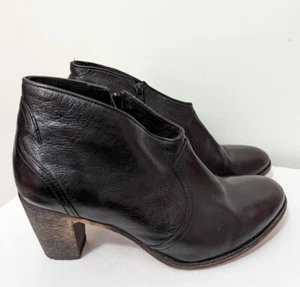 Johnston and Murphy Damen-Stiefeletten schwarz Leder Größe 10 M seitlicher Reißverschluss - Bild 1 von 8