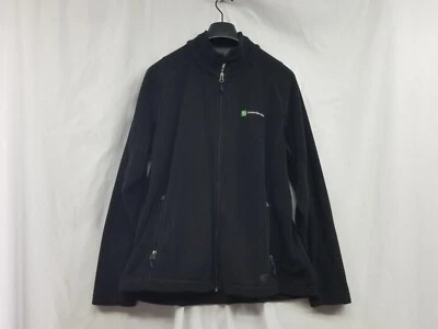 Chaqueta polar Roots 73 para hombre negra bordada cremallera completa manga larga logotipo talla XL Foto 1 de 4