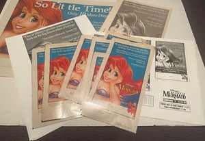 The Little Mermaid Advertisement Test Proofs Artwork Sheets AD Test lot - Picture 1 of 24