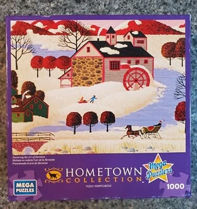 Hometown Collection WINTER IN MAINE 1000 piece puzzle Heronim COMPLETE - Picture 1 of 6