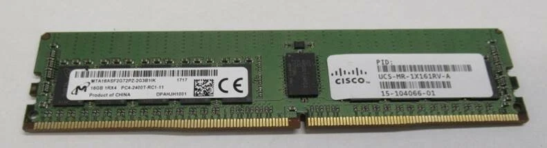Cisco 16GB DDR4-2400 PC4-19200 Server Memory Ram UCS-MR-1X161RV-A 15-104066-01 - Image 1 of 1