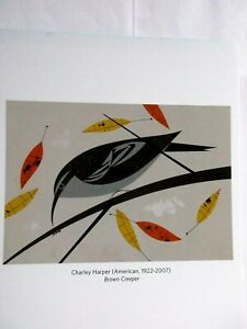 Charley Harper- Brown Creeper Calendar Art Print 5.5"X 8.5" Frame Ready