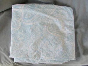 Ralph Lauren Blue & White Paisley Full Flat Sheet EUC FREE SHIPPING - Picture 1 of 5