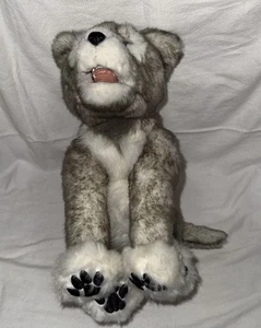 WowWee Alive Husky 14 Zoll Welpe Wolf Hund interaktives elektronisches Plüschtier 2008 funktioniert - Bild 1 von 6