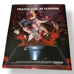 Clarion Car Audio Traffic Jam 1988 de Clarion anuncio impreso original vintage - Imagen 1 de 3