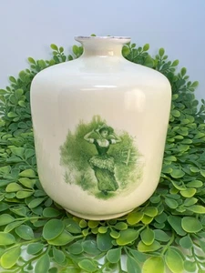 Vintage Printemps Rosenthal Bud Vase 5" Green Victorian Woman - Picture 1 of 12