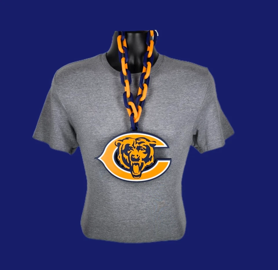 Colgante Cadena Abanico Chicago Bears 5+ Collar Colores NFL Fútbol Hombre Cueva Regalo Foto 1 de 1