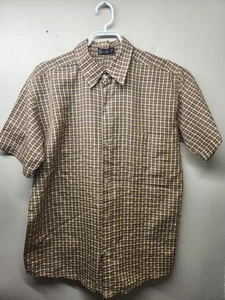 Vintage handmade Galvin Alein P mens blackwatch Plaid Button Down shirt Large... - Foto 1 di 9