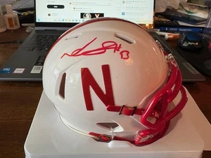 NDAMUKONG SUH SIGNED NEBRASKA CORNHUSKERS SPEED MINI HELMET BECKETT WITNESSED - Picture 1 of 4