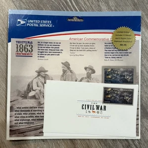 Juego de estampillas conmemorativas de la Guerra Civil de 1863 de USPS - Edición limitada selladas nuevas - Imagen 1 de 7
