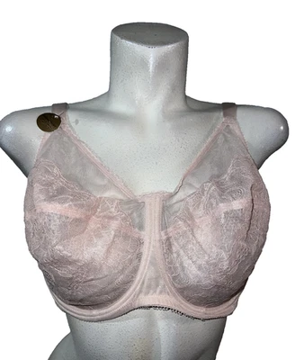 New Wacoal Bra Sz 42DDD Peach Retro Chic Full Figure Underwire 855186 Back Close - Image 1 of 4