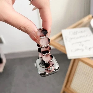 Resin Bracelet Band For Apple Watch Series 10/9/8/7/6/SE Ultra No-Buckle Design - Picture 1 of 15