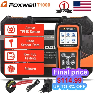FOXWELL TPMS Programming Activation Tire Pressure Sensor Reset TPMS Service Tool Foto 1 de 4