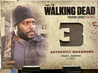 🔥THE WALKING DEAD Season 3 Chad L. Coleman as TYREESE Wardrobe Card M40🔥 - Image 1 of 2