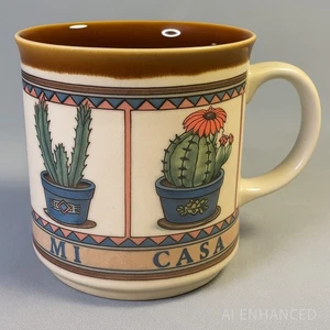 Otagiri Japan Figi Graphics Cactus Mug - Mi Casa Su Casa Southwestern Style - Picture 1 of 13