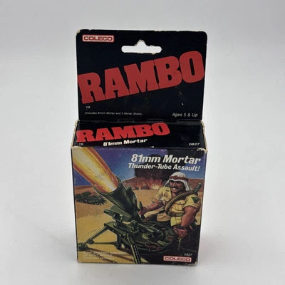 vintage Coleco RAMBO 81mm Mortar Thunder Tube Assault accessory set New Sealed - Image 1 of 3