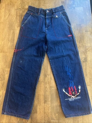 RARE Platinum Fubu Jeans Muhammad Ali Super Baggy Hip Hop Men's Jeans - READ - Image 1 of 3