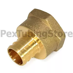 Adattatore filettato NPT femmina 1" PEX x 1" - raccordo a crimpare in ottone - Foto 1 di 1