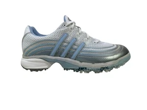 Adidas Powerband Womans Golf Shoes, Trainers, Size 10 White&blue - Picture 1 of 7
