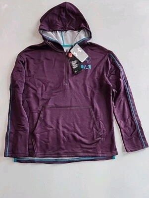 NEW Under Armour Boys Half 1/2 Zip Kinetic Hoodie 1349000-520 Youth Large - Image 1 of 4