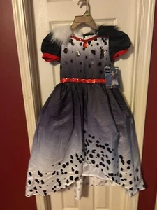 NWT Disguise Disney Villains Cruella De Vil Size M 8-10 Prestige Child’s Costume - Picture 1 of 7
