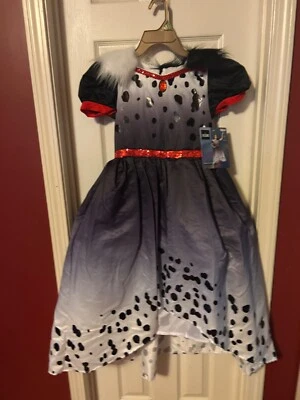 NUEVO CON ETIQUETAS Disfraz Disney Villains Cruella De Vil Talla M 8-10 Prestige Disfraz Infantil” Foto 1 de 4