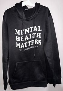 NEWS Mental Health Matters Black Hoodie, XL