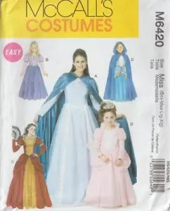 VESTIDO Y CAPA MISS MEDIEVAL/RENACENTISTA/FANTASÍA (Talla S-XL) McCall's 6420 - Imagen 1 de 2