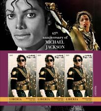 Znaczki Michael Jackson 65. rocznica MNH 2023 Liberia M/S